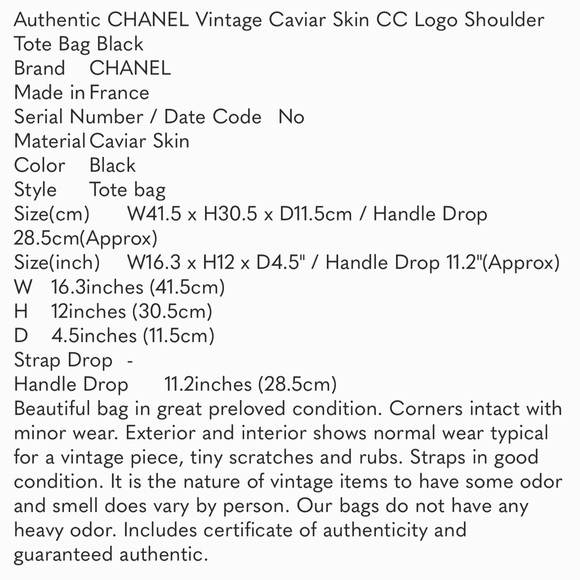 💥💥SOLD—AUTHENTIC CHANEL CC LOGO CAVIAR LEATHER TOTE BAG—SOLD🔥🔥 - Picture 15 of 15